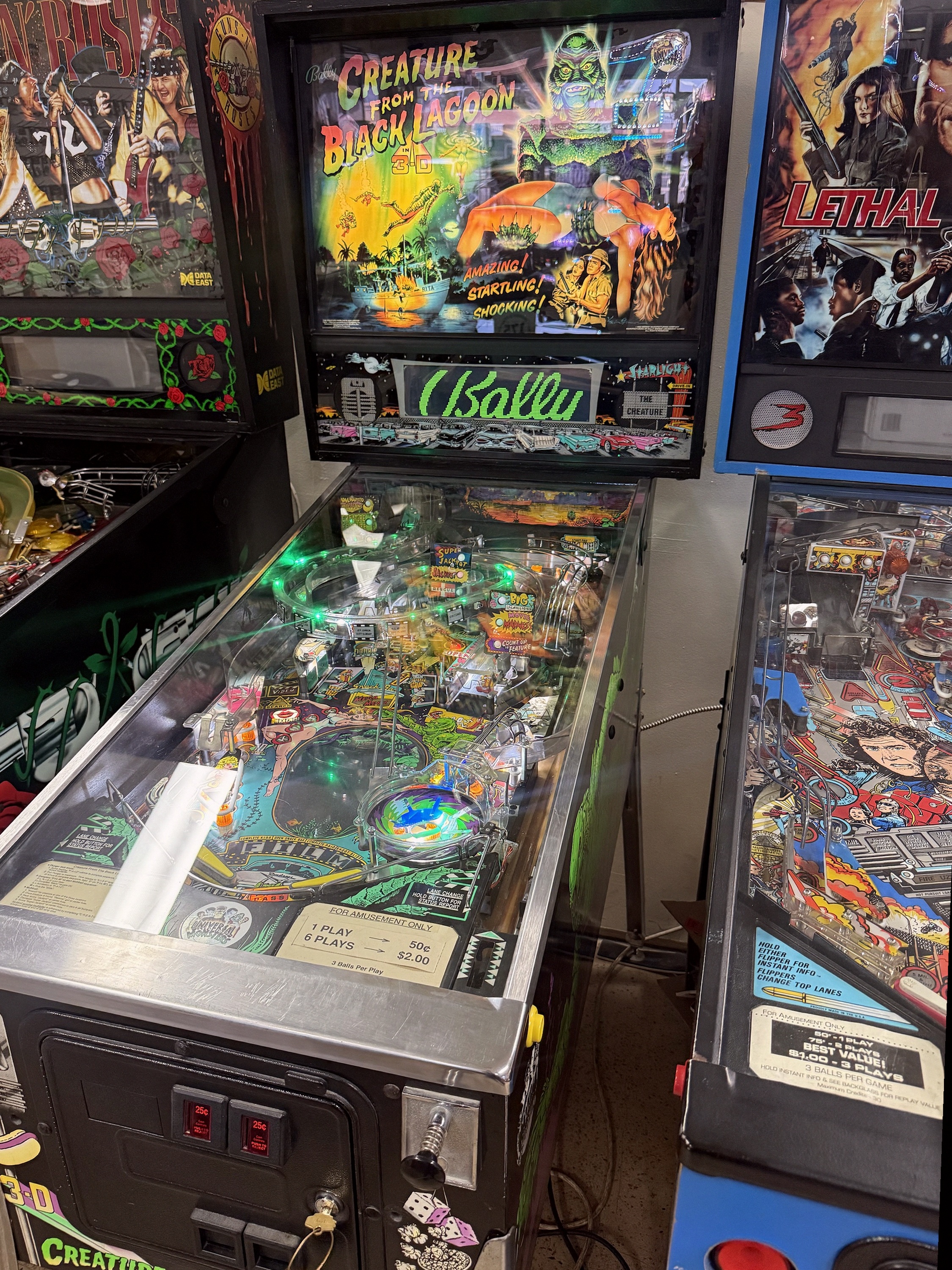 Bally Creature from the Black Lagoon Hologram Pinball